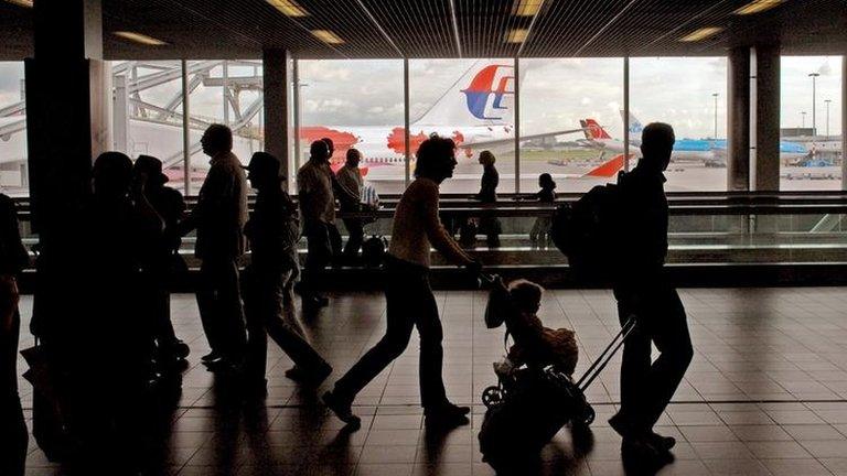 Passengers at Amsterdam's Schiphol airport (file)