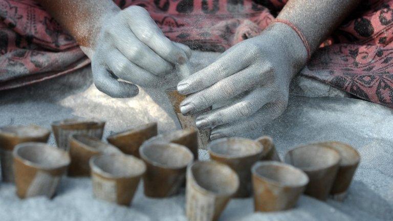 An Indian workers at a fireworks factory (File photo)