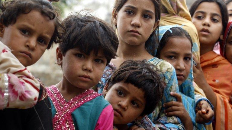 Children at Nowshera, near Peshawar, Pakistan