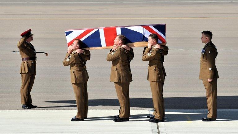 Repatriation of Sgt Lee Davidson at RAF Brize Norton