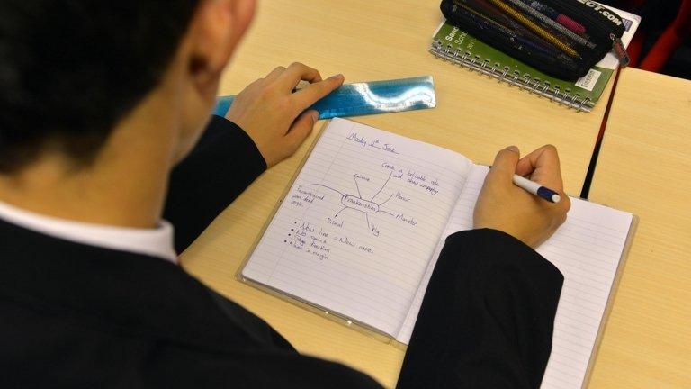 Pupil sitting exam