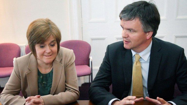 Nicola Sturgeon and Michael Moore
