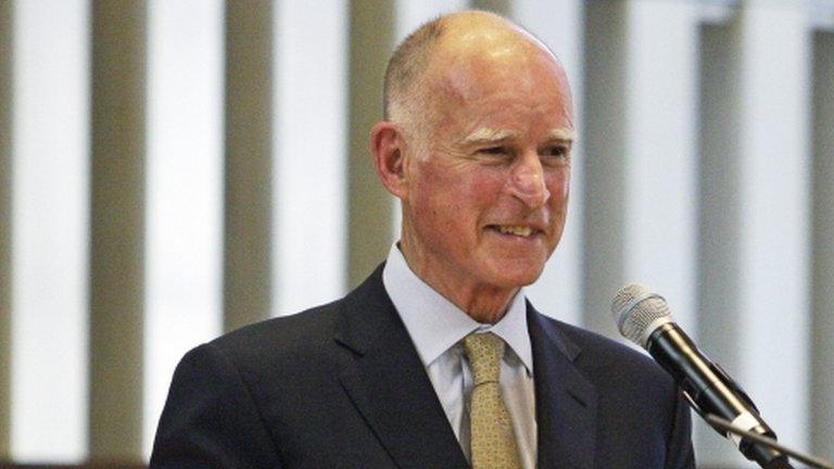 California Governor Jerry Brown in Beverly Hills, California 26 September 2012