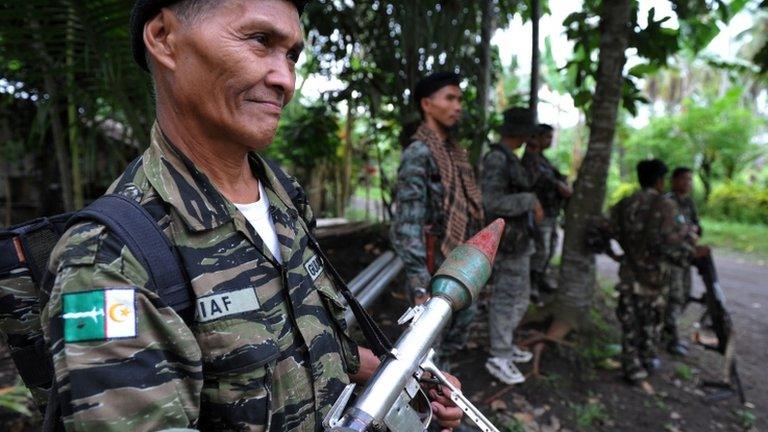 Archive photo of a member of the Moro Islamic Liberation Front (MILF), 2009