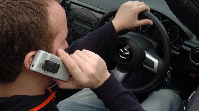 Mobile phone use whilst driving