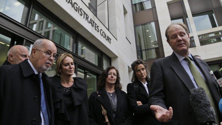 Julian Assange's backers outside Westminster Magistrates Court