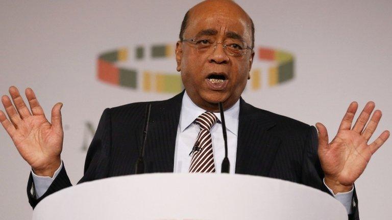 Mo Ibrahim at the ceremony 15/10/12