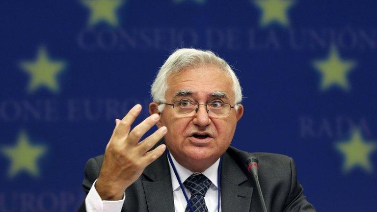 John Dalli European attends a news conference in Brussels, 27 September