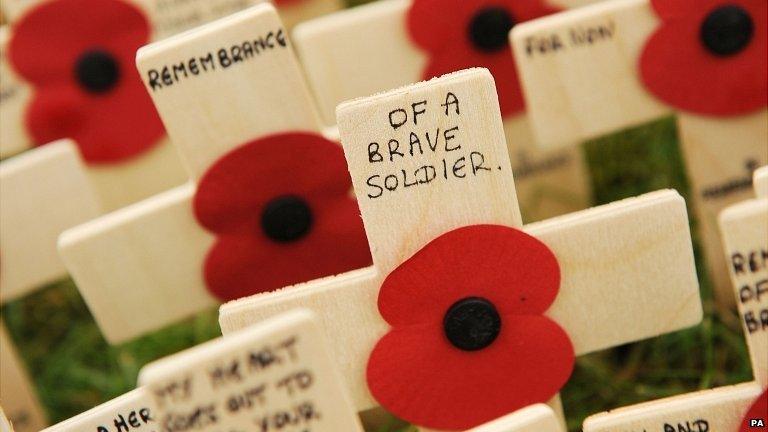 Crosses in the Field of Remembrance at Lydiard Park