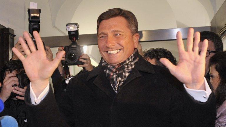 Borut Pahor celebrates victory - 2 December