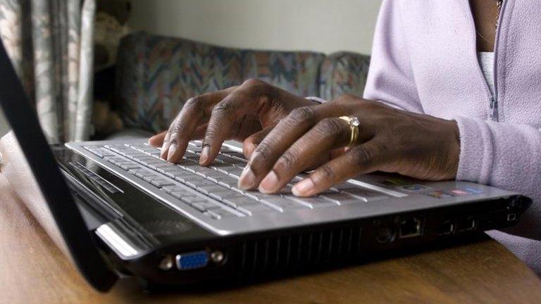 woman on laptop