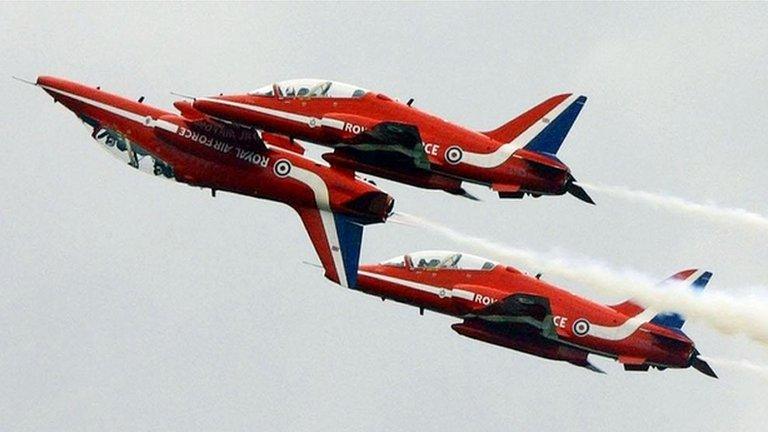 Red Arrows at Goodwood in 2008