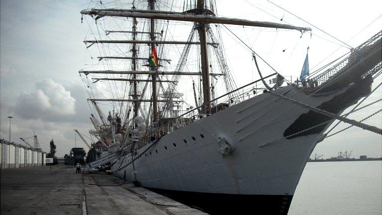 ARA Libertad in port of Tema, Ghana. 9 Oct 2012