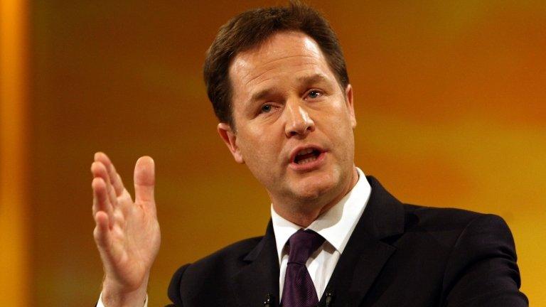 Lib Dem leader Nick Clegg