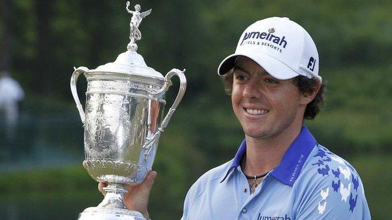 Rory McIlroy with trophy