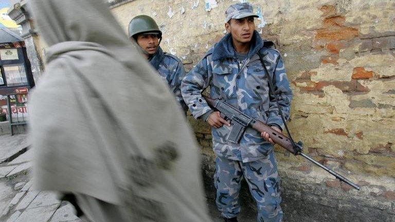 Nepalese security forces in 2005