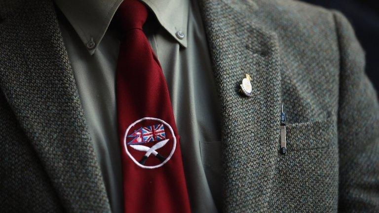 Gurkha tie and lapel badge