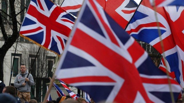 Union flag protest in Belfast