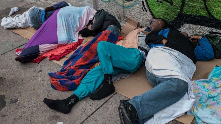 Crack addicts in Sao Paulo, Brazil