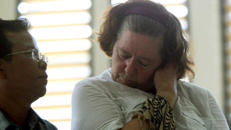 Lindsay Sandiford in court in Denpasar, Bali, as the verdict is announced on 22 January 2013