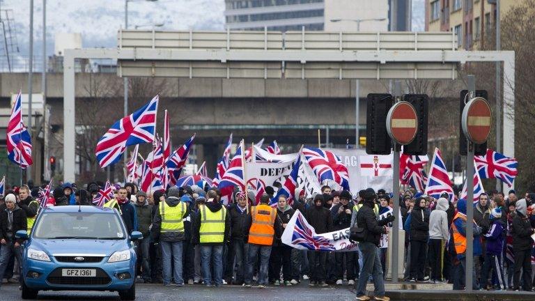 illegal parade returning to east belfast