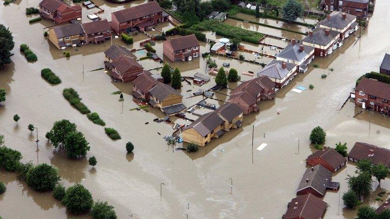 Catcliffe, Sheffield flooded in 2007