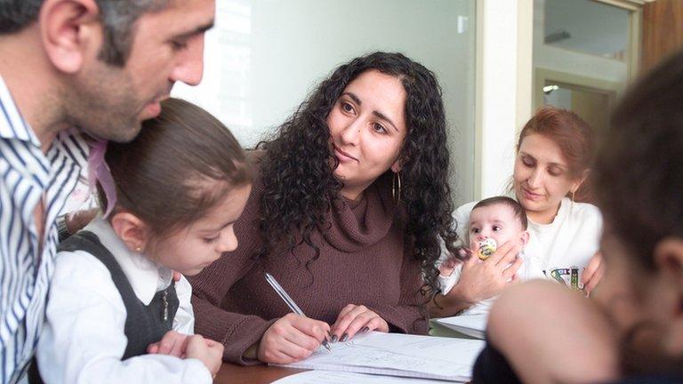 Family receiving legal advice