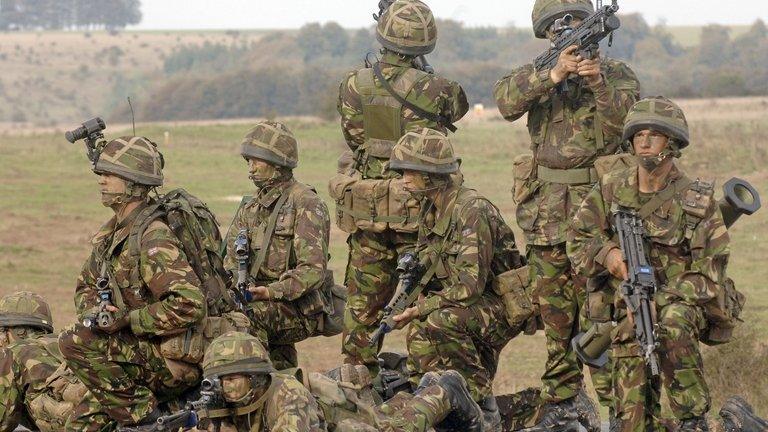 British troops training on Salisbury Plain