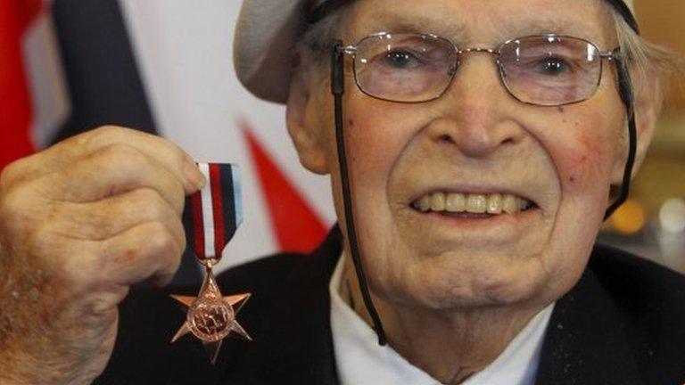 Commander Eddie Grenfell with his Arctic Star medal