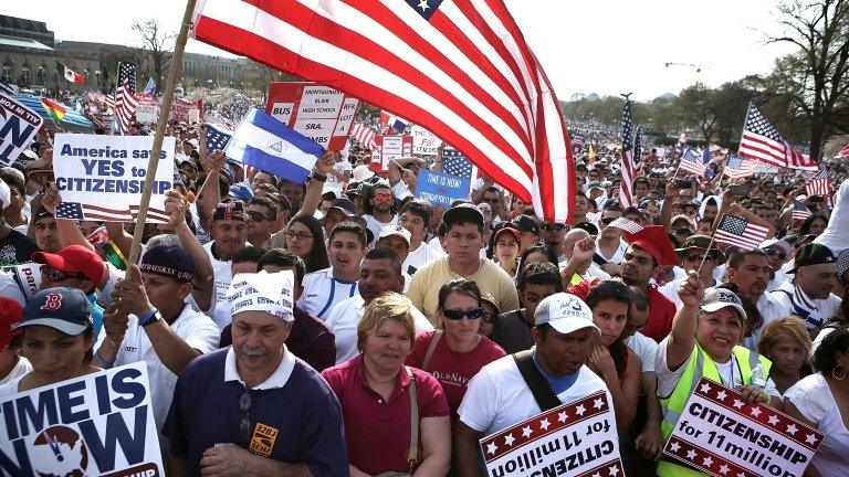 Protesters gather in front of the Capitol in Washington DC, 10 April 2013