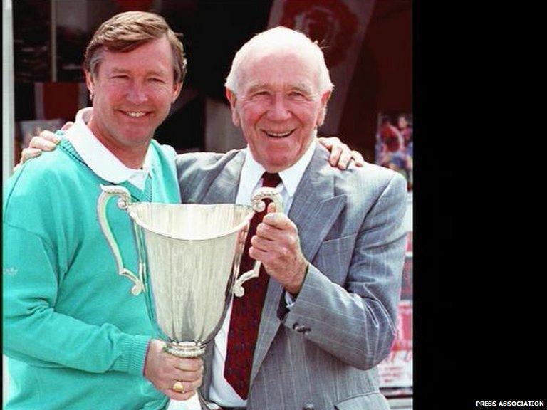 Sir Alex Ferguson and Sir Matt Busby