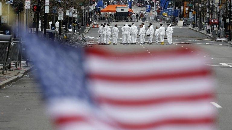 Scene of the Boston Marathon bombingsq