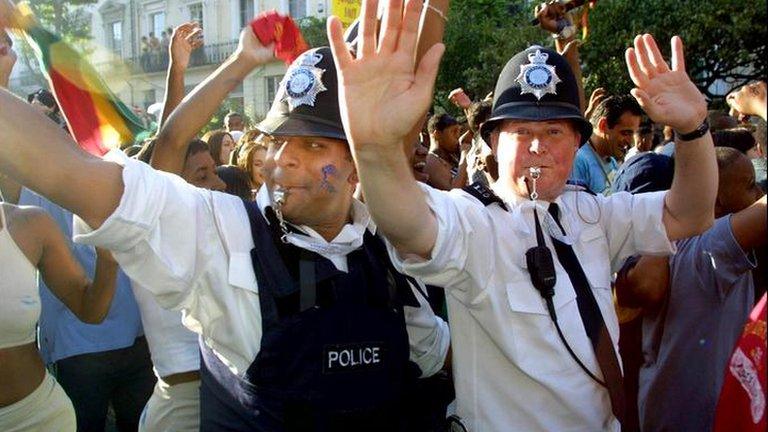 Police at Notting Hill Carnival