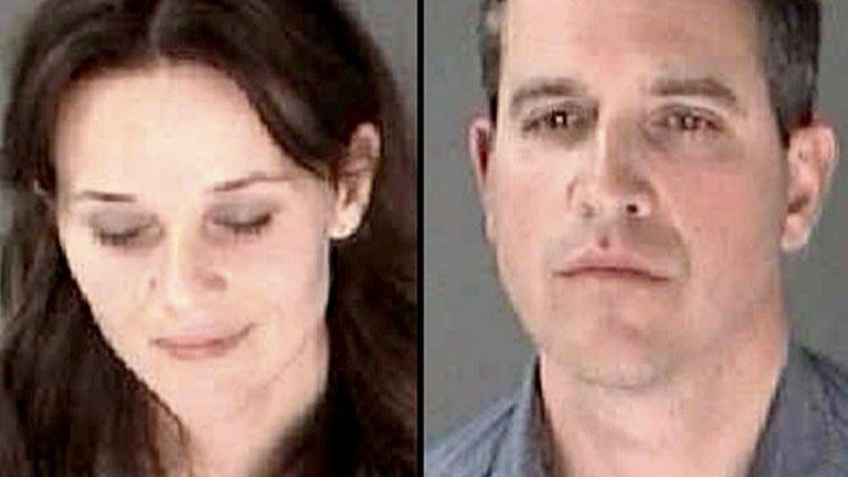 Reese Witherspoon and Jim Toth combination of police booking photos 22 April 2013