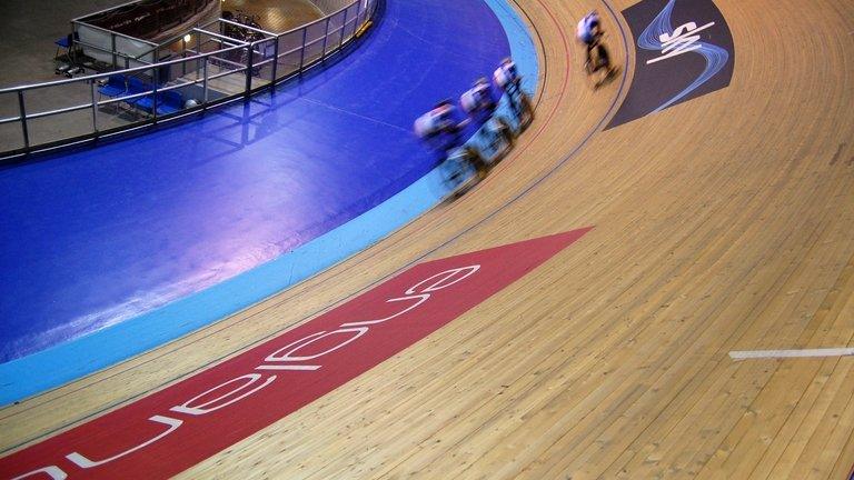 Training at Manchester's velodrome