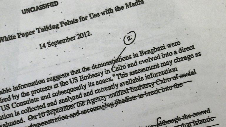 One of several emails which document how the White House crafted talking points after the consulate attack in Benghazi (15 May 2013)