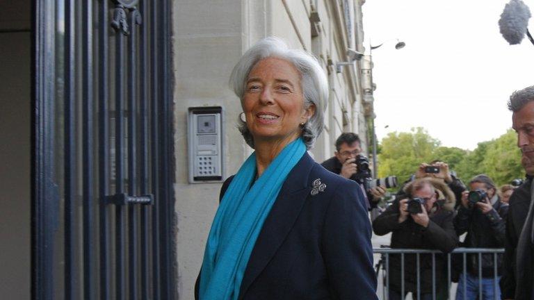 IMF chief Christine Lagarde outside the court in Paris, 23 May