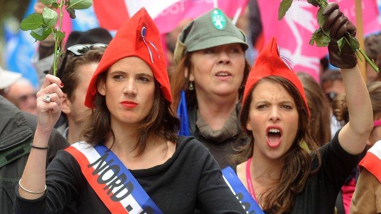 Anti gay-marriage protesters in Paris. Photo: 26 May 2013