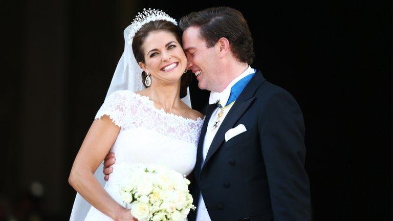 Princess Madeleine and Christopher O'Neill after their wedding (8 June 2013)