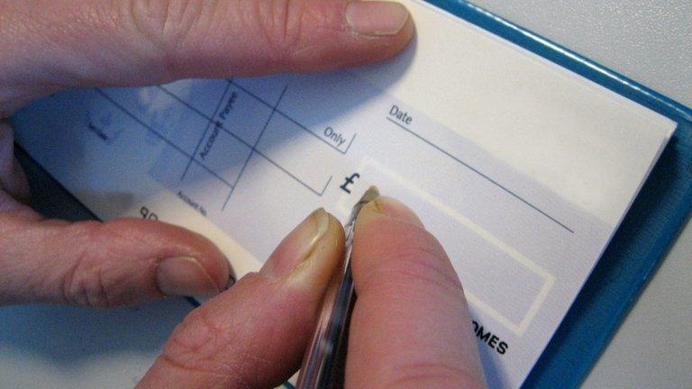 Writing a cheque