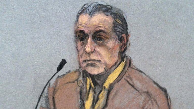 Court sketch of Stephen Flemmi in Boston, Massachusetts 18 July 2013