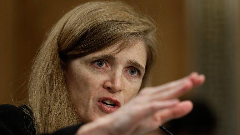 Samantha Power, the nominee to be the US representative to the United Nations, testifies before the Senate Foreign Relations Committee in Washington DC on 17 July 2013