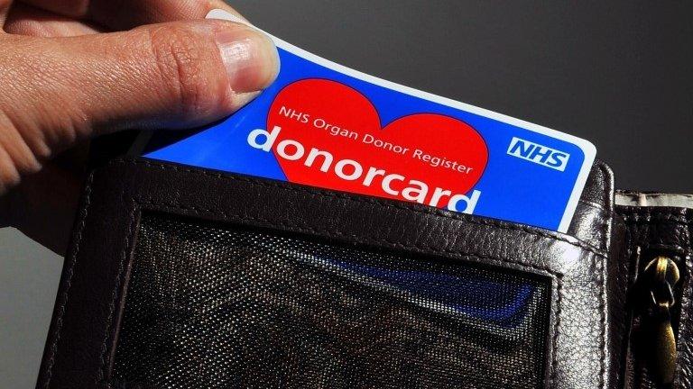 Organ donor card