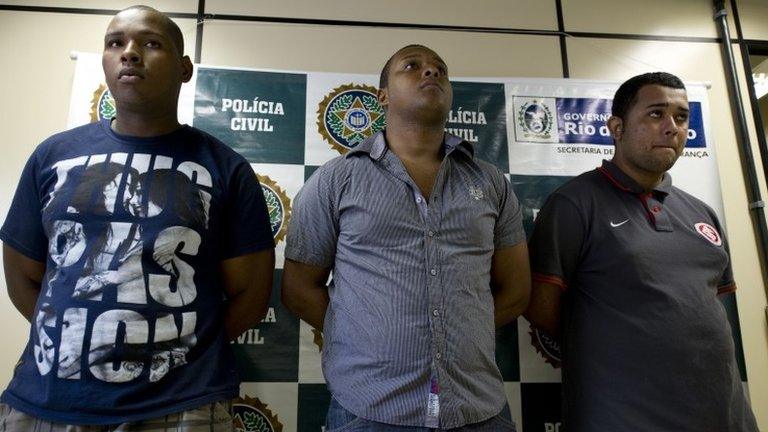 Wallace Aparecido Silva, Carlos Armando Costa dos Santos and Jonathan Froudakis de Souza, 2 April 13 (left to right)