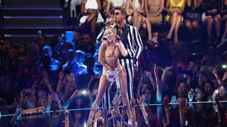 Miley Cyrus and Robin Thicke