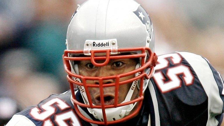 October 2007 file photo of New England Patriots linebacker Junior Seau