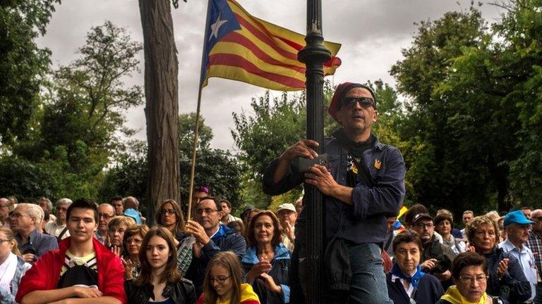 Catalans gather in Barcelona. Photo: 11 September 2013