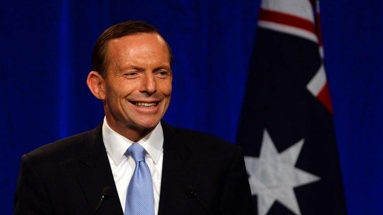 File photo: Tony Abbott delivers his acceptance address after becoming Australian prime minister-elect, 7 September 2013