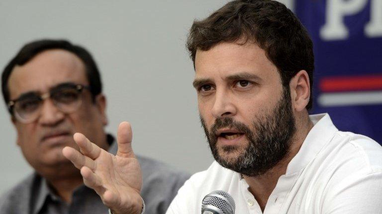 Vice President of the Indian National Congress, Rahul Gandhi speaks during a program at the Press Club in New Delhi on September 27, 2013