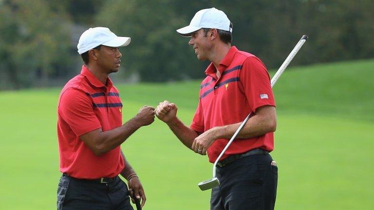 Tiger Woods (left) and Matt Kuchar